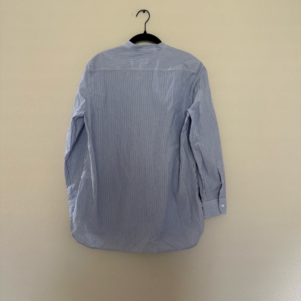 Nili Lotan 100% Cotton Stripped Button Up Shirt sz Medium - Picture 7 of 8